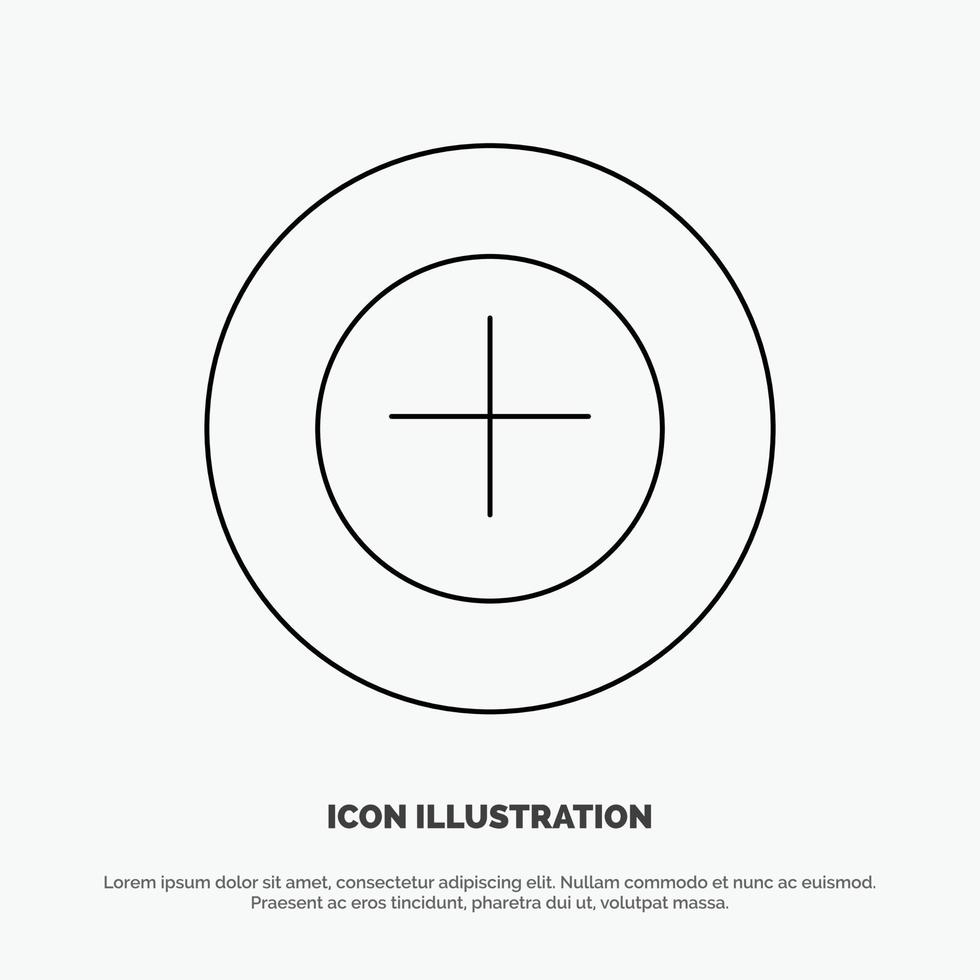 Add More Plus Line Icon Vector
