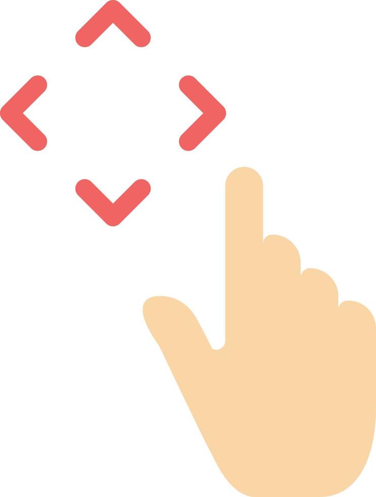 Finger Up Gestures Move  Flat Color Icon Vector icon banner Template