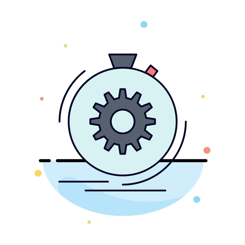 Action fast performance process speed Flat Color Icon Vector