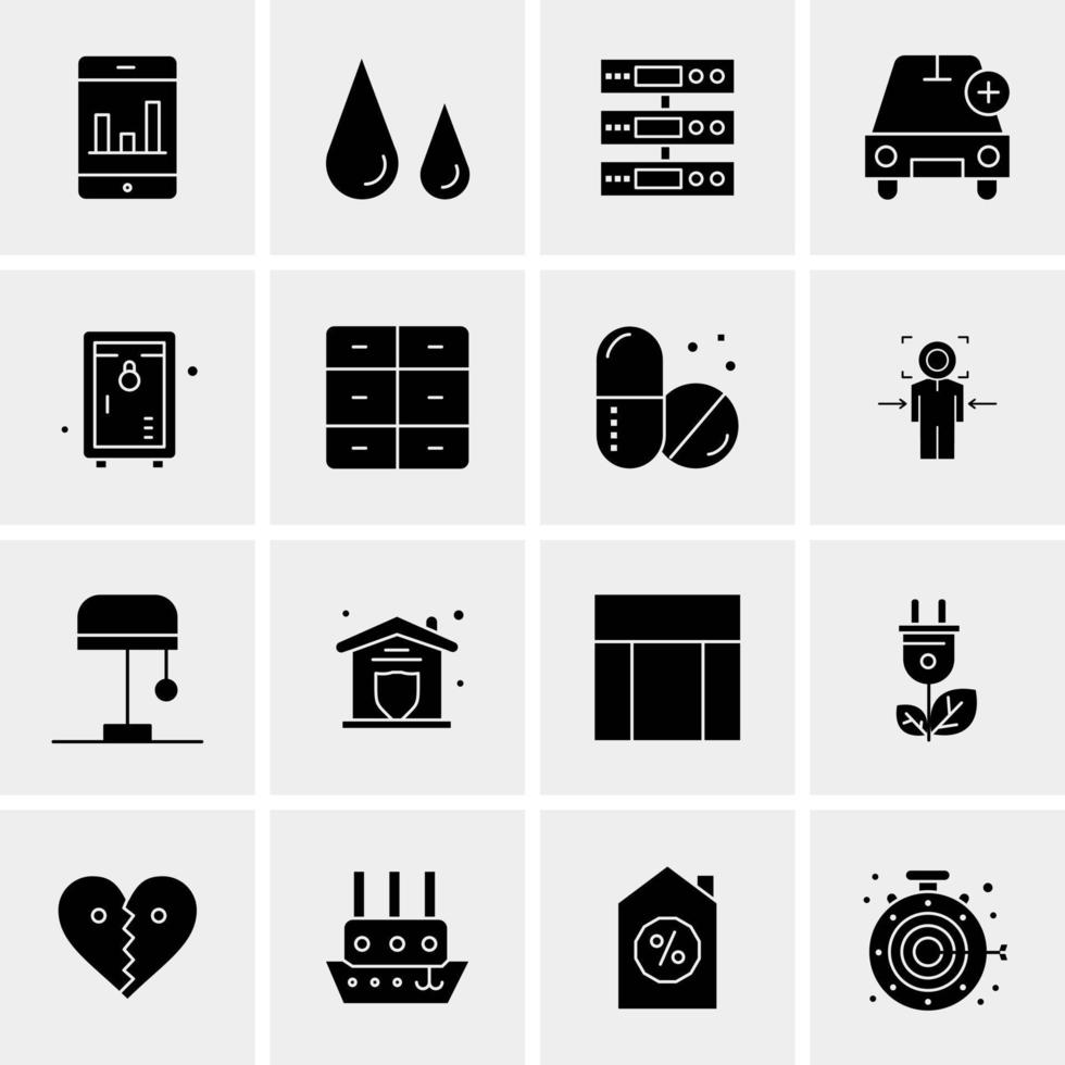 16 Universal Business Icons Vector Creative Icon Illustration to use in web and Mobile Related project