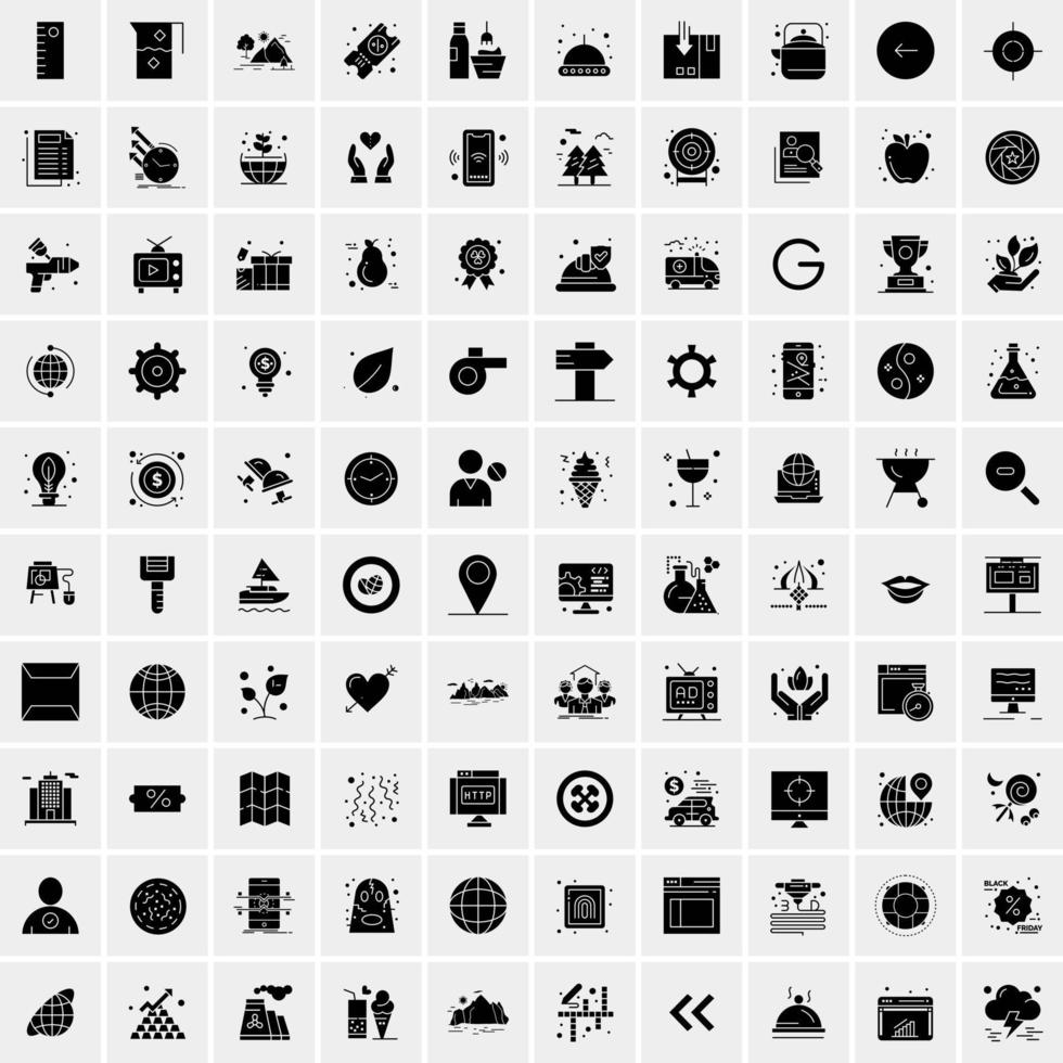 Set of 100 Universal Icons vector