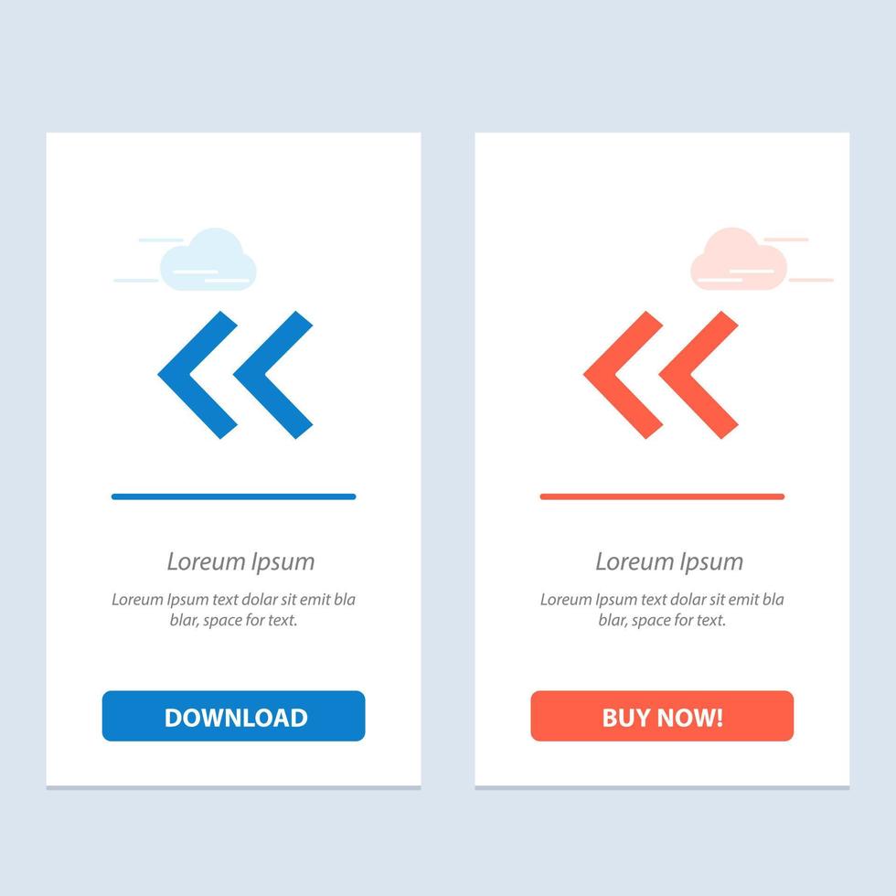 Arrow Arrows Back  Blue and Red Download and Buy Now web Widget Card Template vector