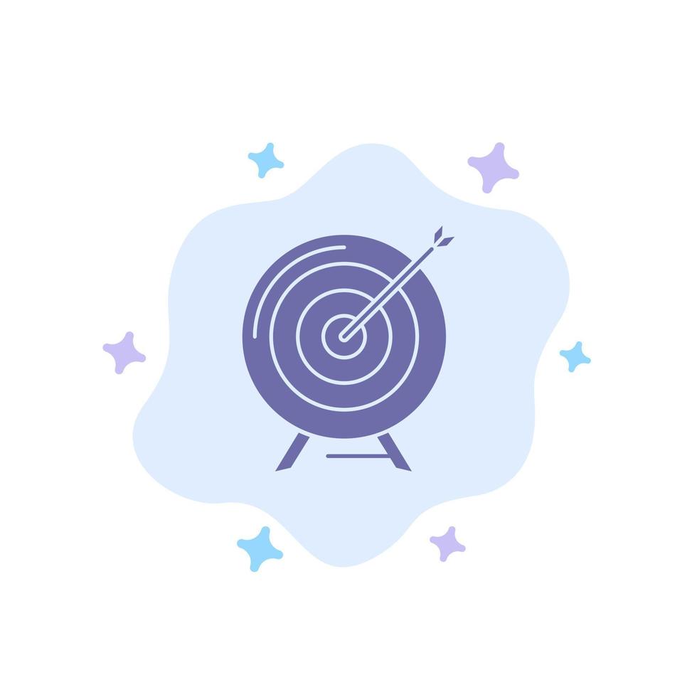 Target Aim Archive Business Goal Mission Success Blue Icon on Abstract Cloud Background vector