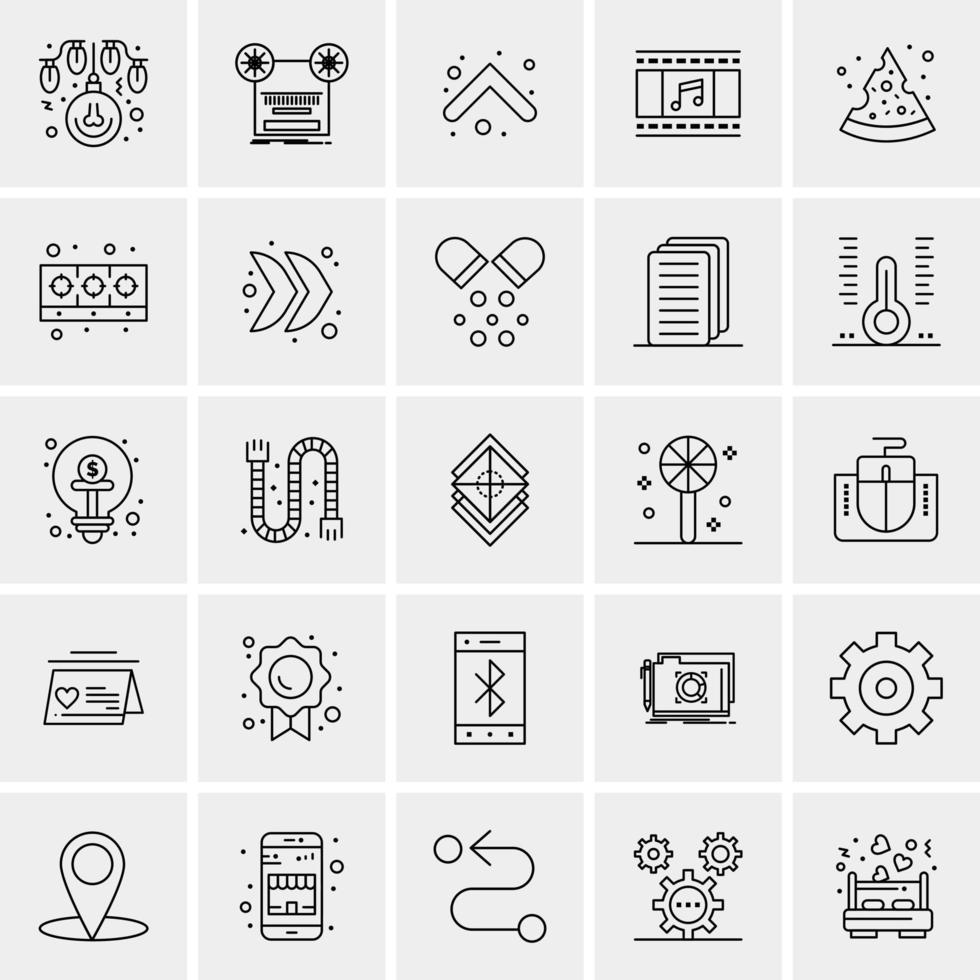 25 Universal Business Icons Vector Creative Icon Illustration to use in web and Mobile Related project