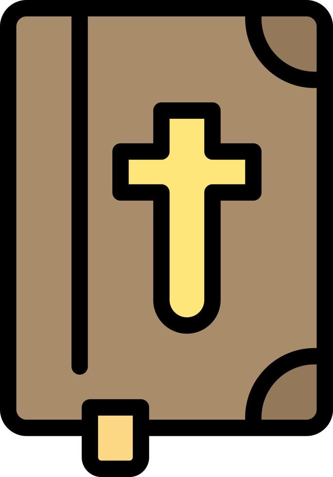 Book Bible Easter Holiday  Flat Color Icon Vector icon banner Template