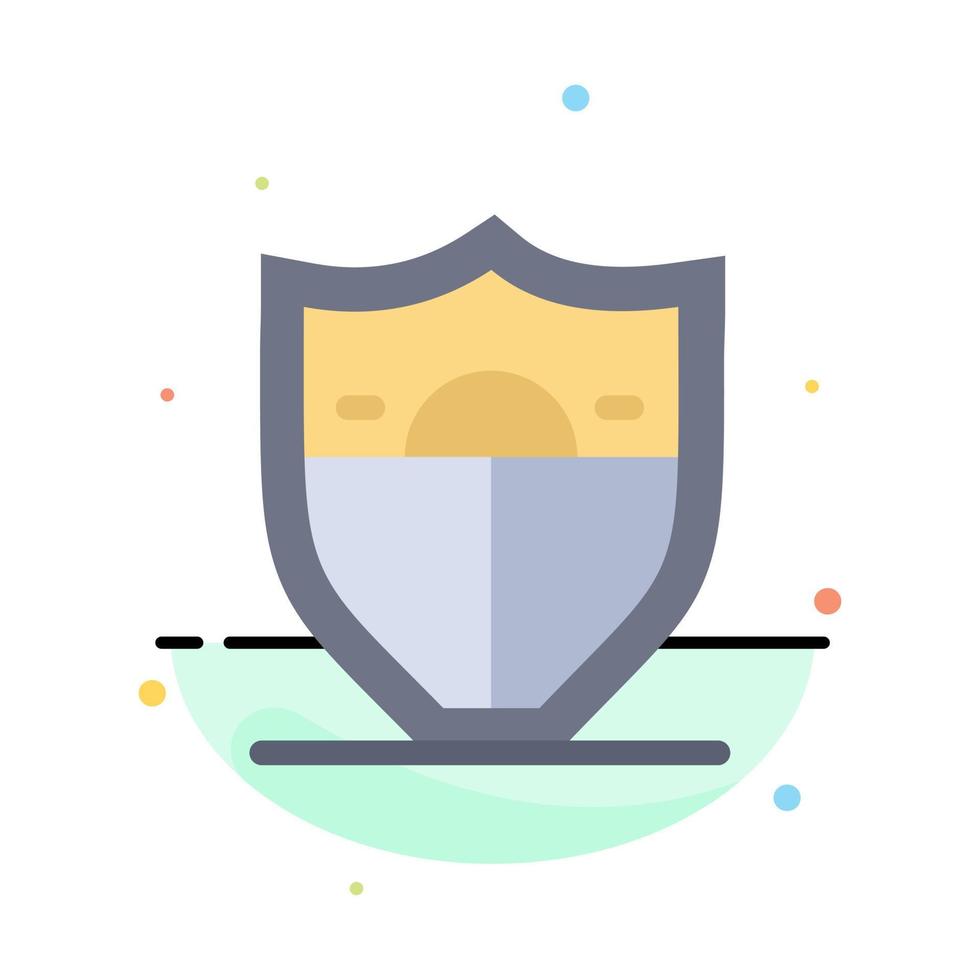 Shield Security Motivation Abstract Flat Color Icon Template vector