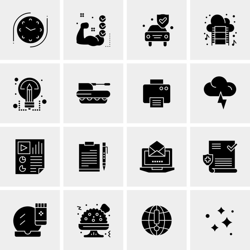 16 Universal Business Icons Vector Creative Icon Illustration to use in web and Mobile Related project