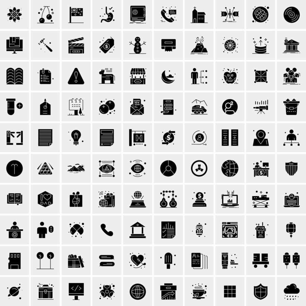 Set of 100 Universal Icons vector