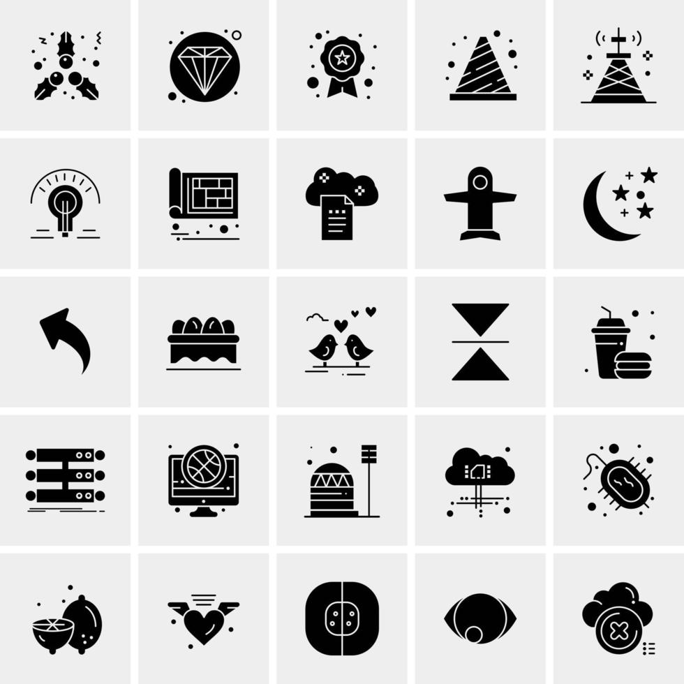 25 iconos de negocios universales vector ilustración de icono creativo para usar en proyectos relacionados con la web y dispositivos móviles