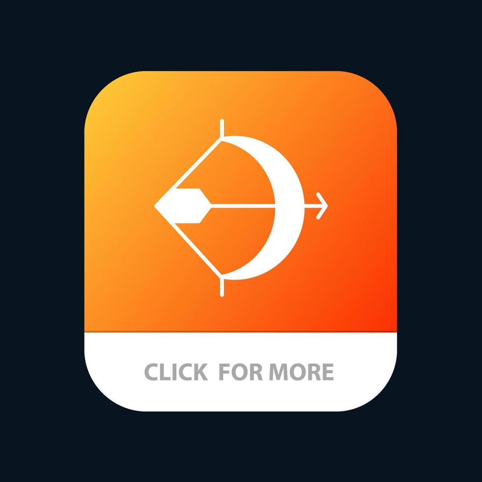 Aim Archery Arrow Bow Shoot Mobile App Button Android and IOS Glyph