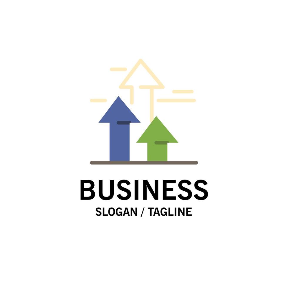 Arrows Break Breaking Forward Limits Business Logo Template Flat Color vector