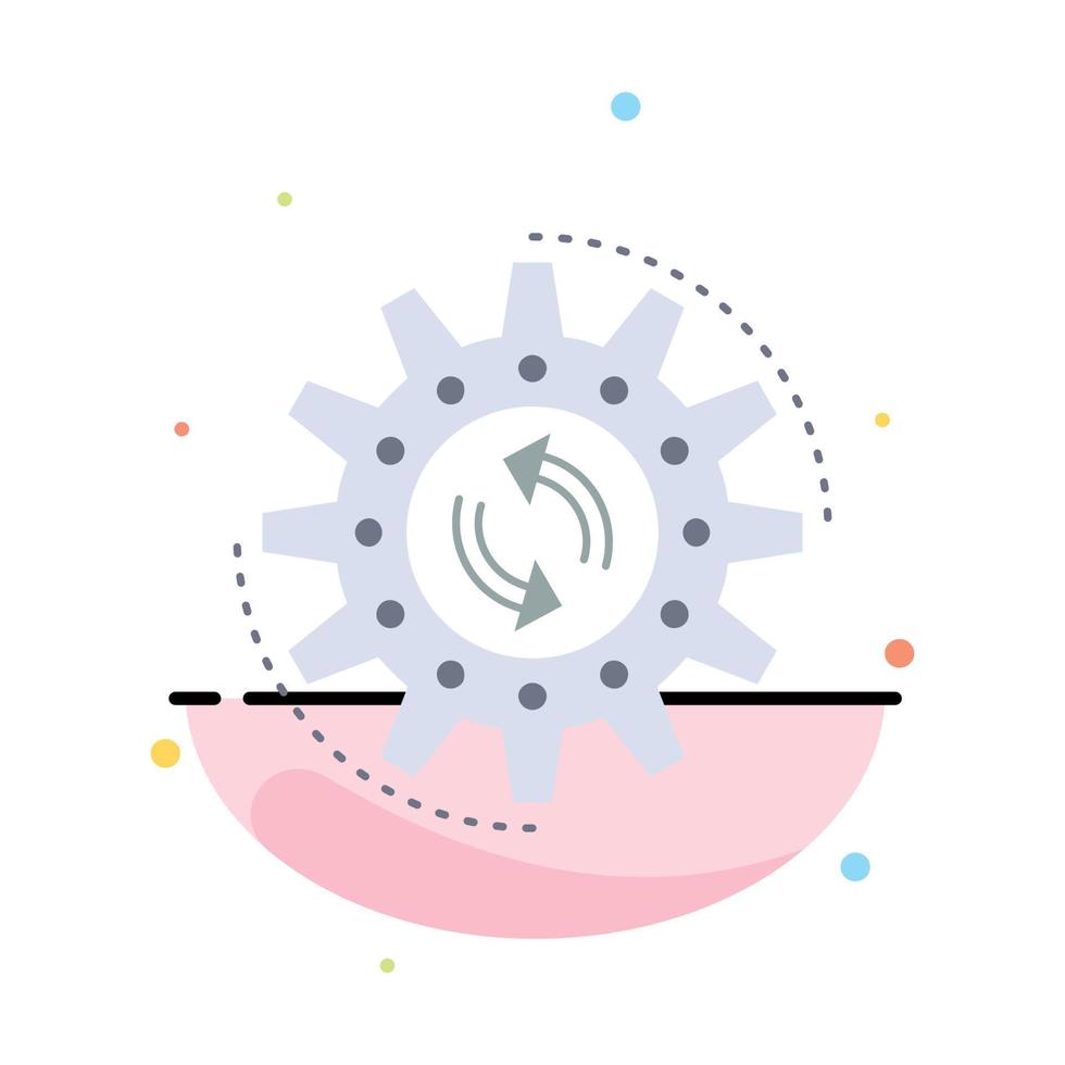 management process production task work Flat Color Icon Vector
