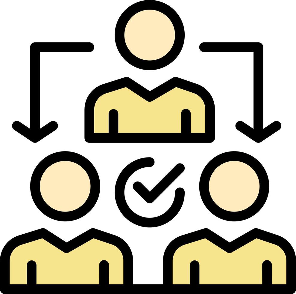 Assignment Delegate Delegating Distribution  Flat Color Icon Vector icon banner Template