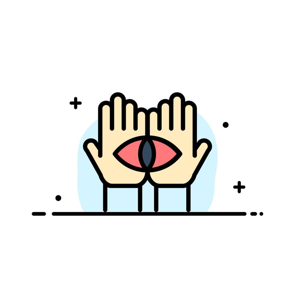 Conspiracy Destiny Medium Mystery Occult   Business Flat Line Filled Icon Vector Banner Template