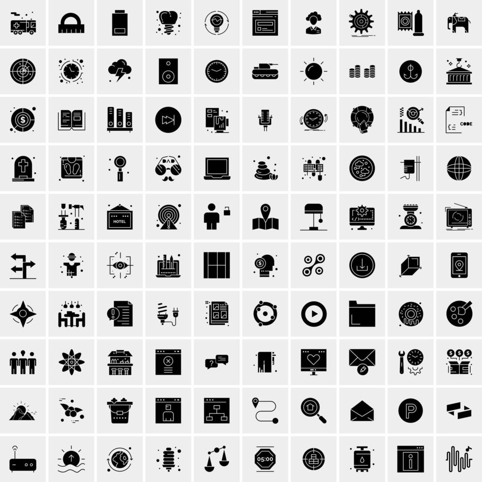 Set of 100 Universal Icons vector