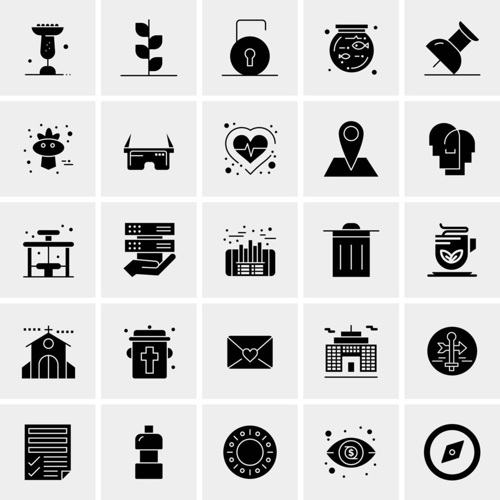 25 iconos de negocios universales vector ilustración de icono creativo para usar en proyectos relacionados con la web y dispositivos móviles