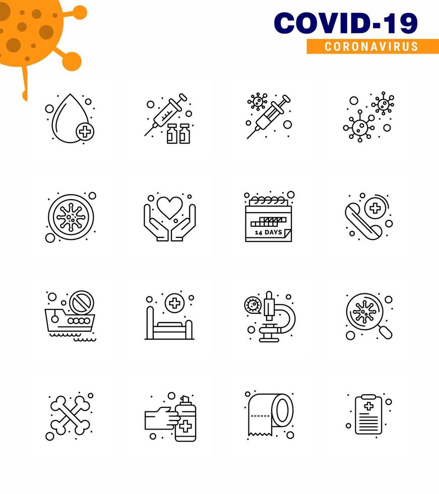 25 Coronavirus Emergency Iconset Blue Design such as bacteria infection flu covid bacteria viral coronavirus 2019nov disease Vector Design Elements