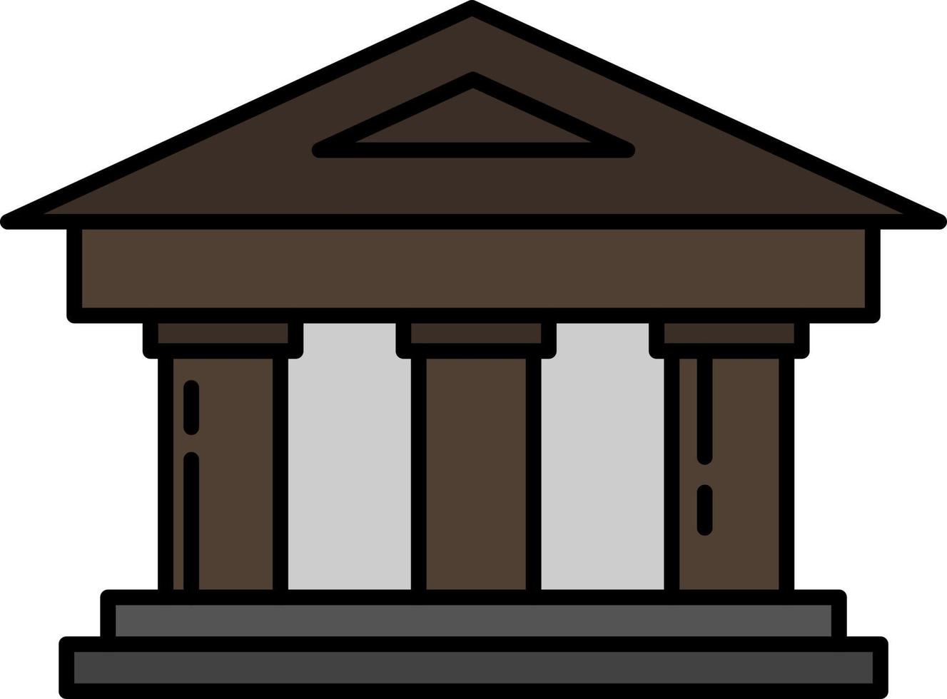 Bank Courthouse Finance Finance Building  Flat Color Icon Vector icon banner Template