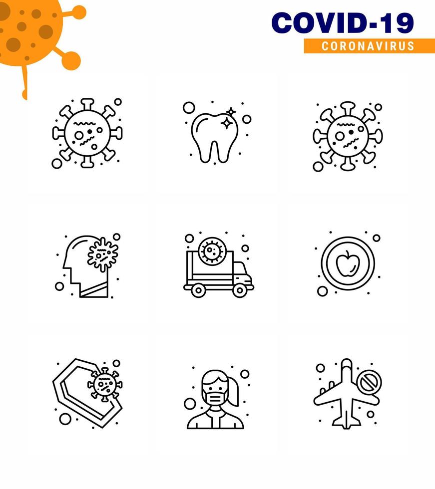 Simple Set of Covid19 Protection Blue 25 icon pack icon included ambulance virus corona ilness cold viral coronavirus 2019nov disease Vector Design Elements