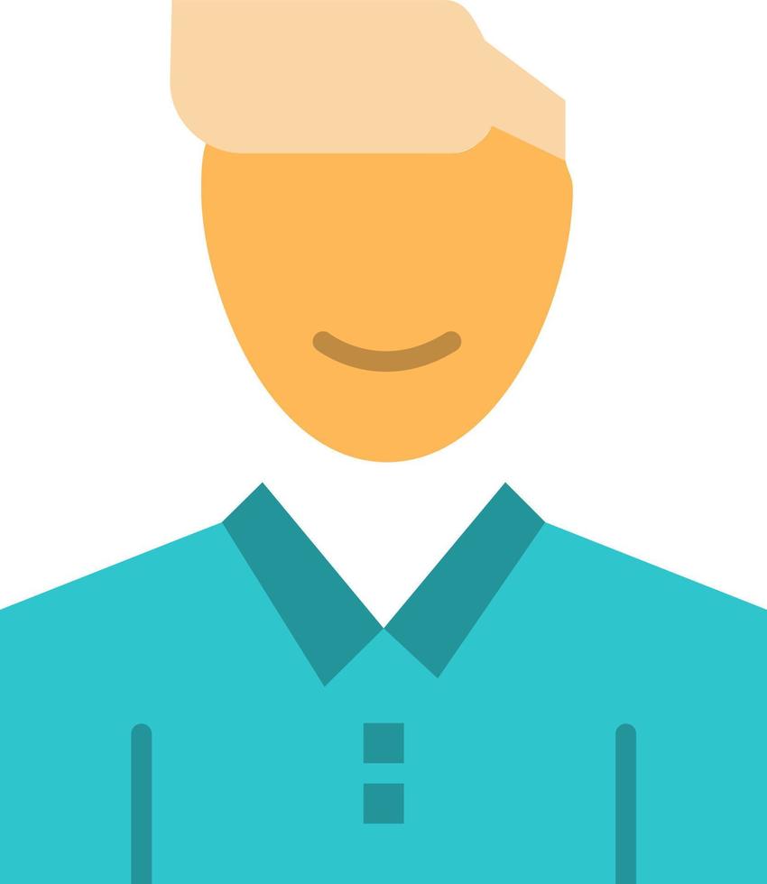 avatar cliente cara feliz hombre persona usuario color plano icono vector icono banner plantilla