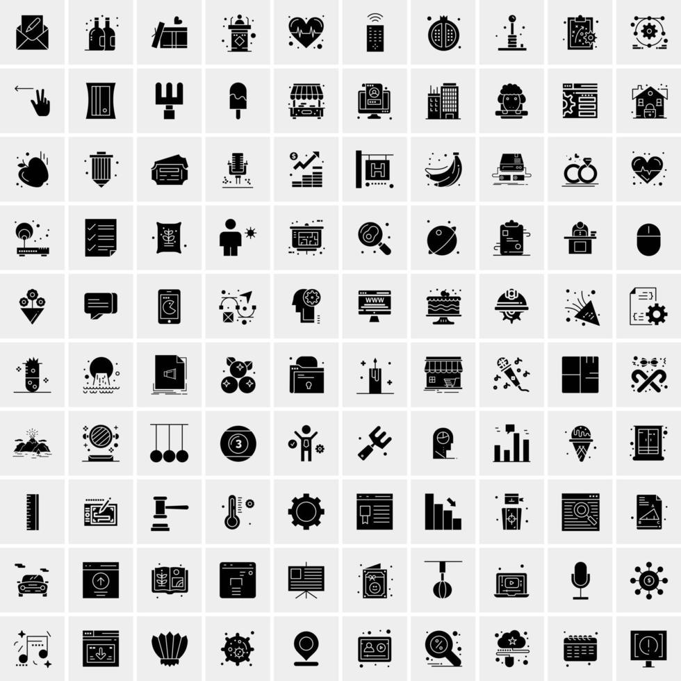 Set of 100 Universal Icons vector