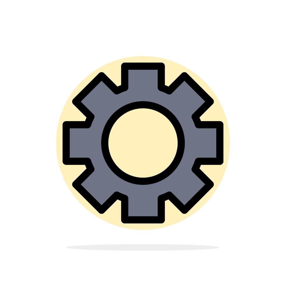 Gear Setting Wheel Abstract Circle Background Flat color Icon vector