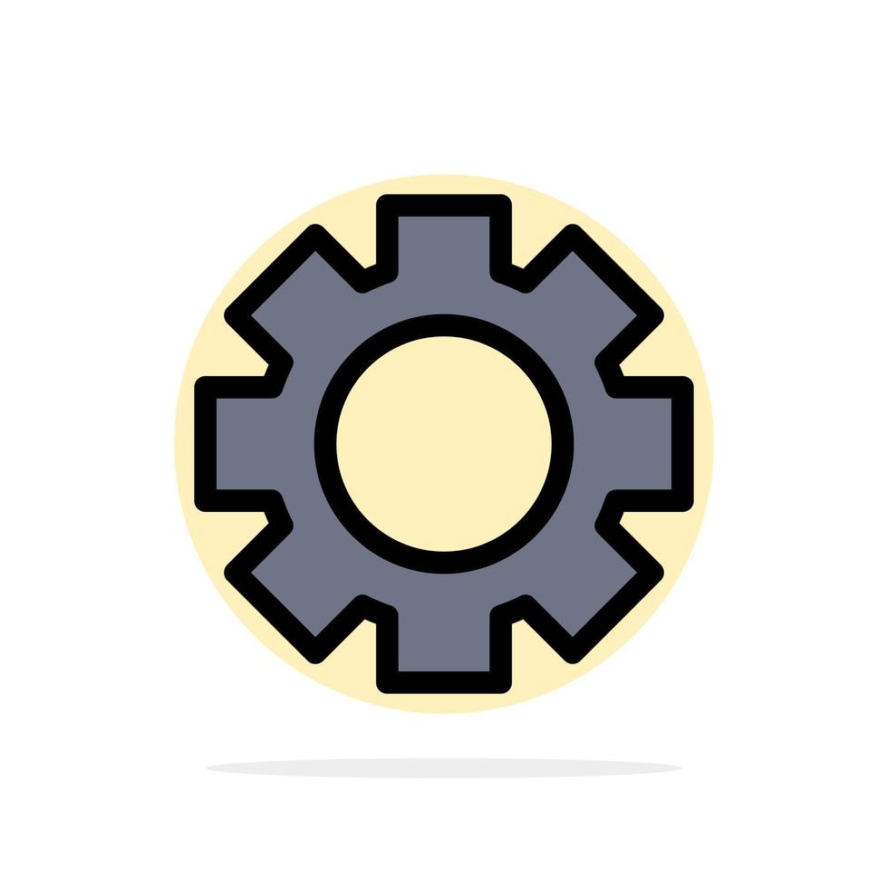 Gear Setting Wheel Abstract Circle Background Flat color Icon vector