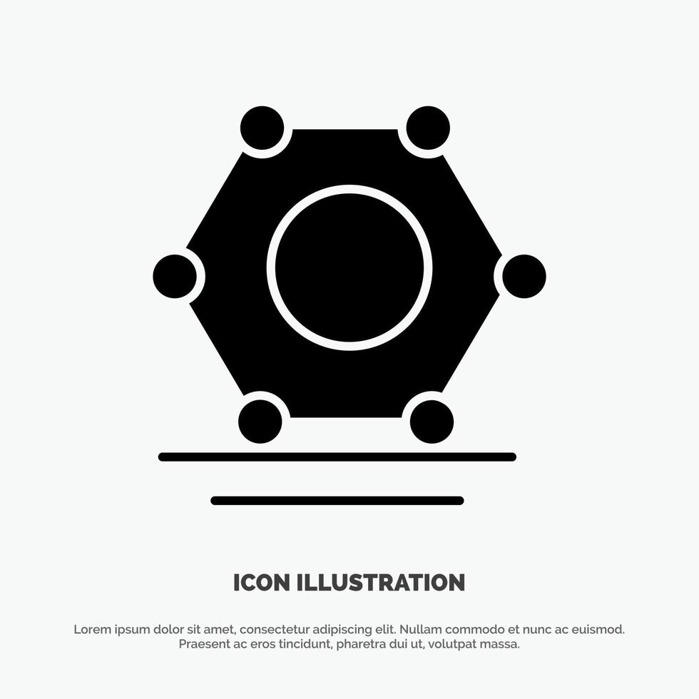 Digital Network Super connected solid Glyph Icon vector