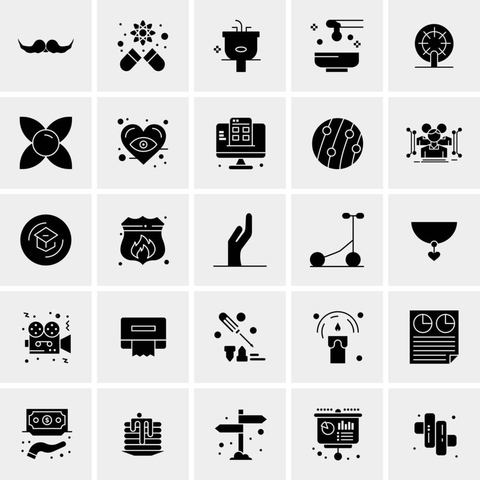 25 iconos de negocios universales vector ilustración de icono creativo para usar en proyectos relacionados con la web y dispositivos móviles