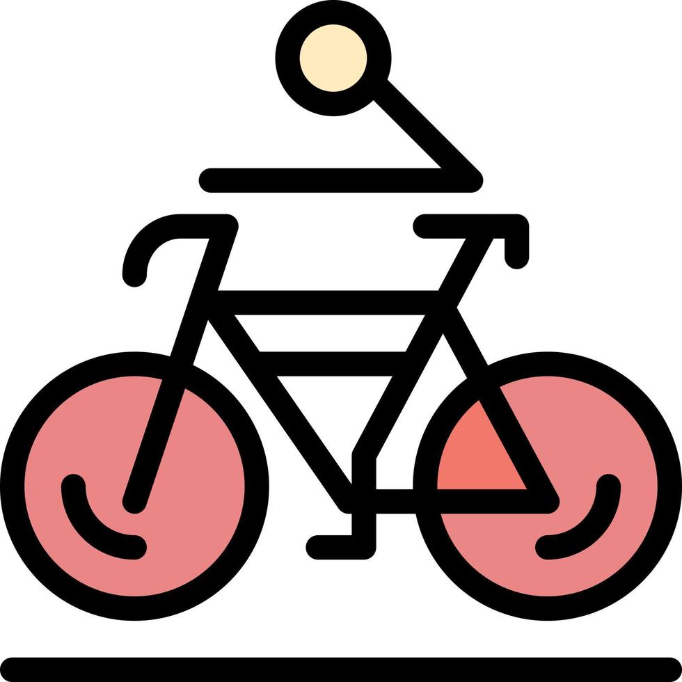 Activity Bicycle Bike Biking Cycling  Flat Color Icon Vector icon banner Template