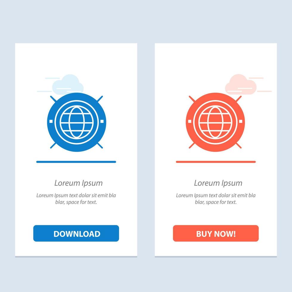 Internet Web World Computing  Blue and Red Download and Buy Now web Widget Card Template vector