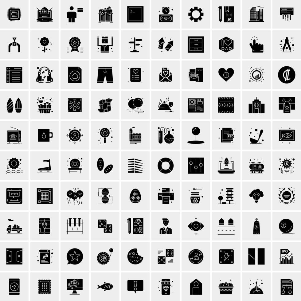 Set of 100 Universal Icons vector