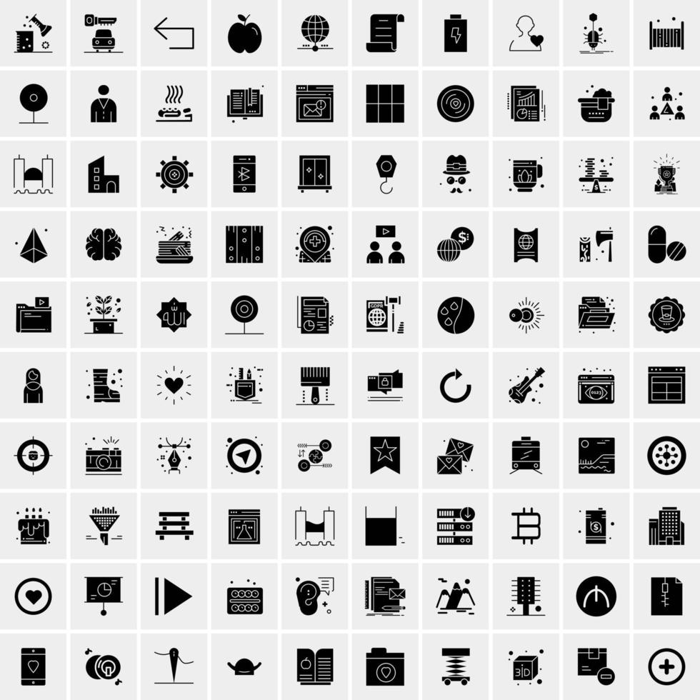 Set of 100 Universal Icons vector