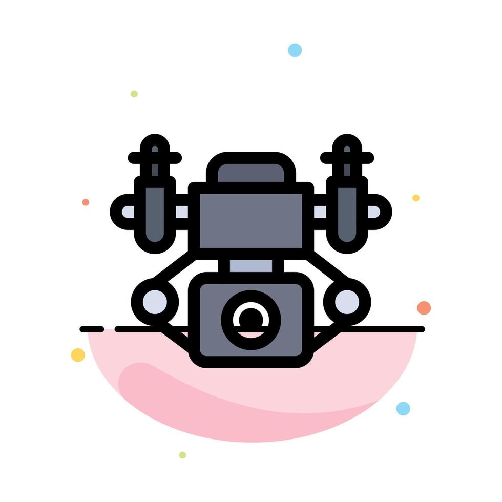 Action Camera Technology Abstract Flat Color Icon Template vector