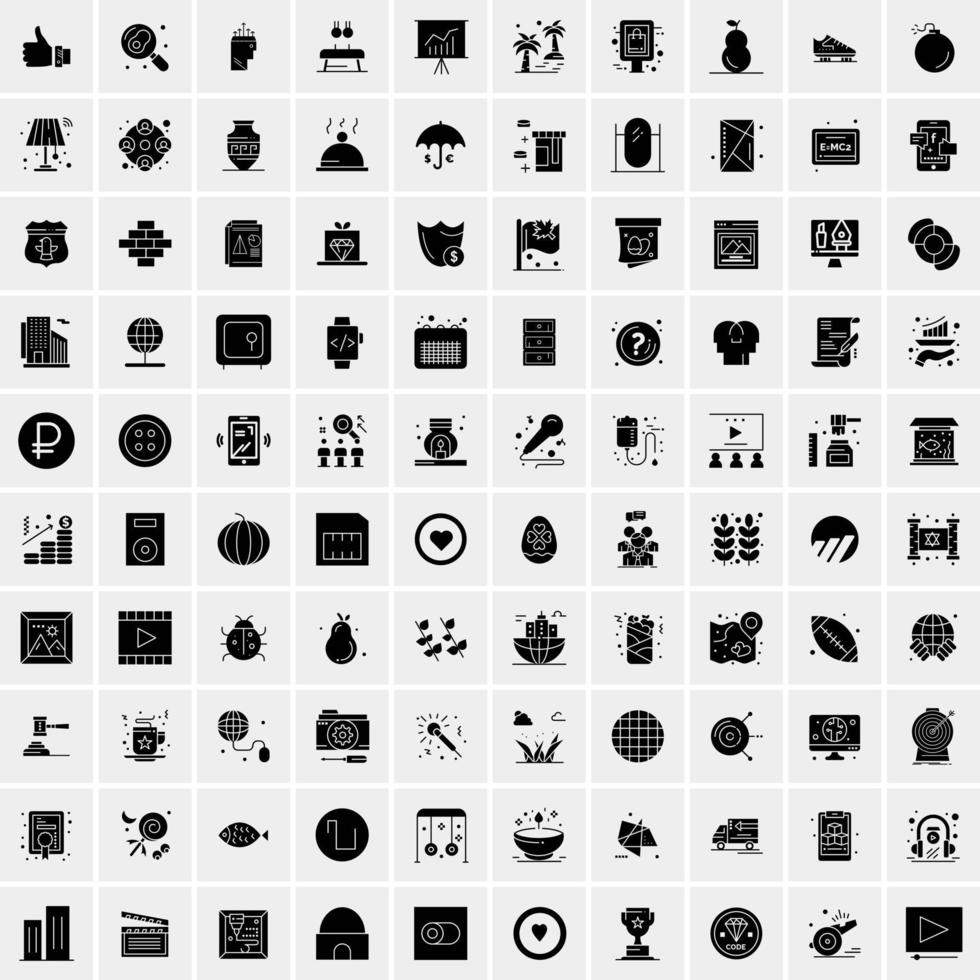 Set of 100 Universal Icons vector