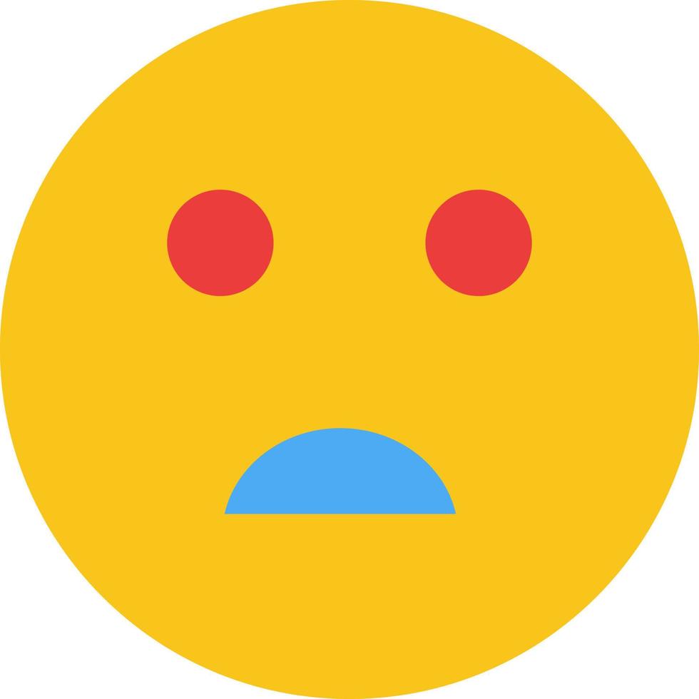 Sad Emojis School  Flat Color Icon Vector icon banner Template