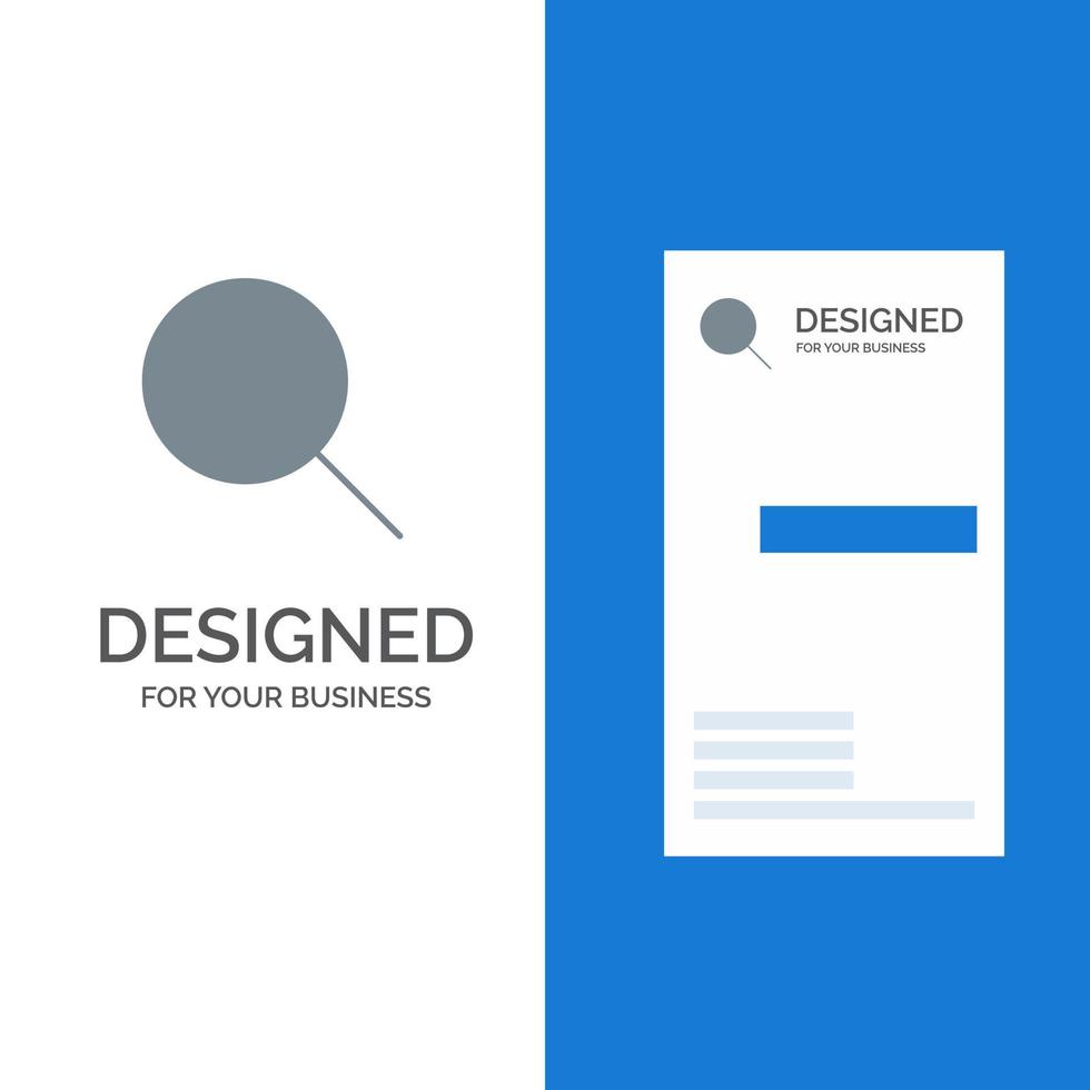 Search Research Basic Ui Grey Logo Design and Business Card Template vector