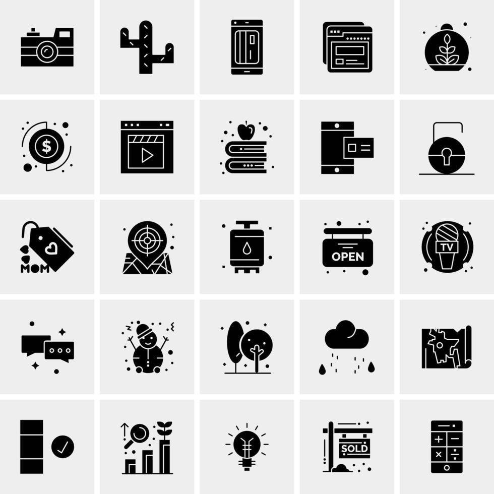 25 Universal Business Icons Vector Creative Icon Illustration to use in web and Mobile Related project