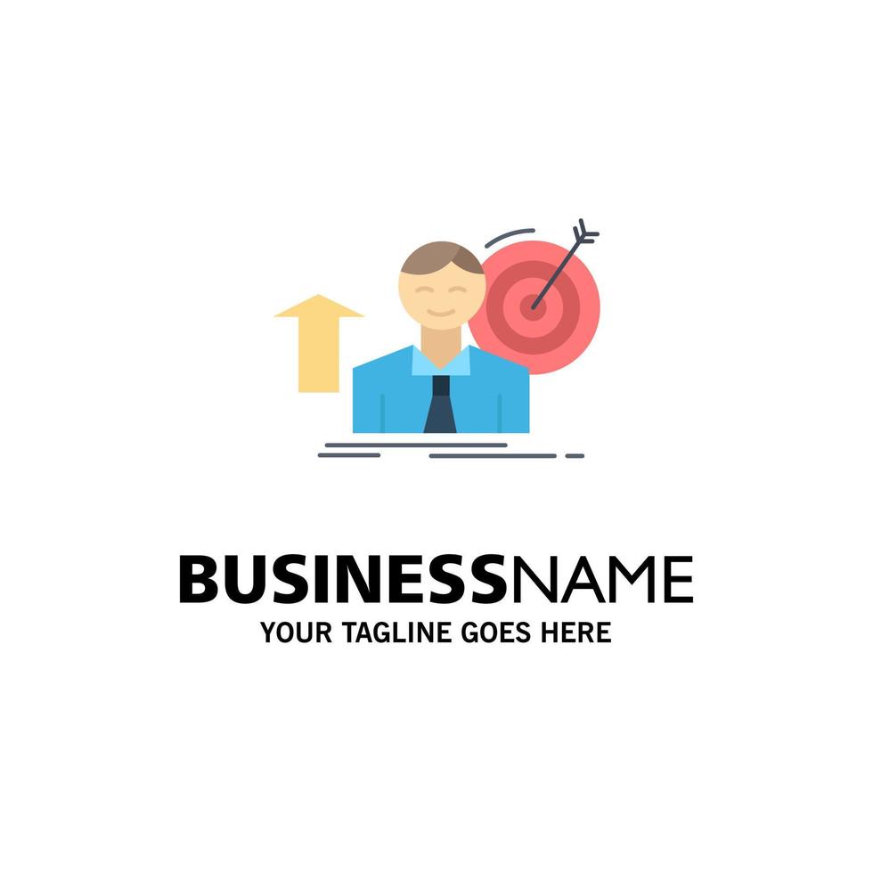 success user target achieve Growth Flat Color Icon Vector
