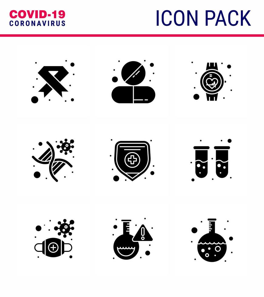 Coronavirus Prevention 25 icon Set Blue genetics smart watch medicine pulse healthcare viral coronavirus 2019nov disease Vector Design Elements