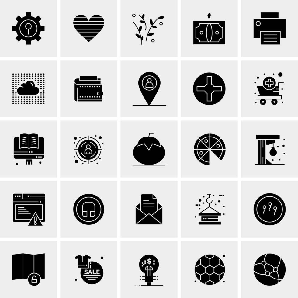 25 iconos de negocios universales vector ilustración de icono creativo para usar en proyectos relacionados con la web y dispositivos móviles