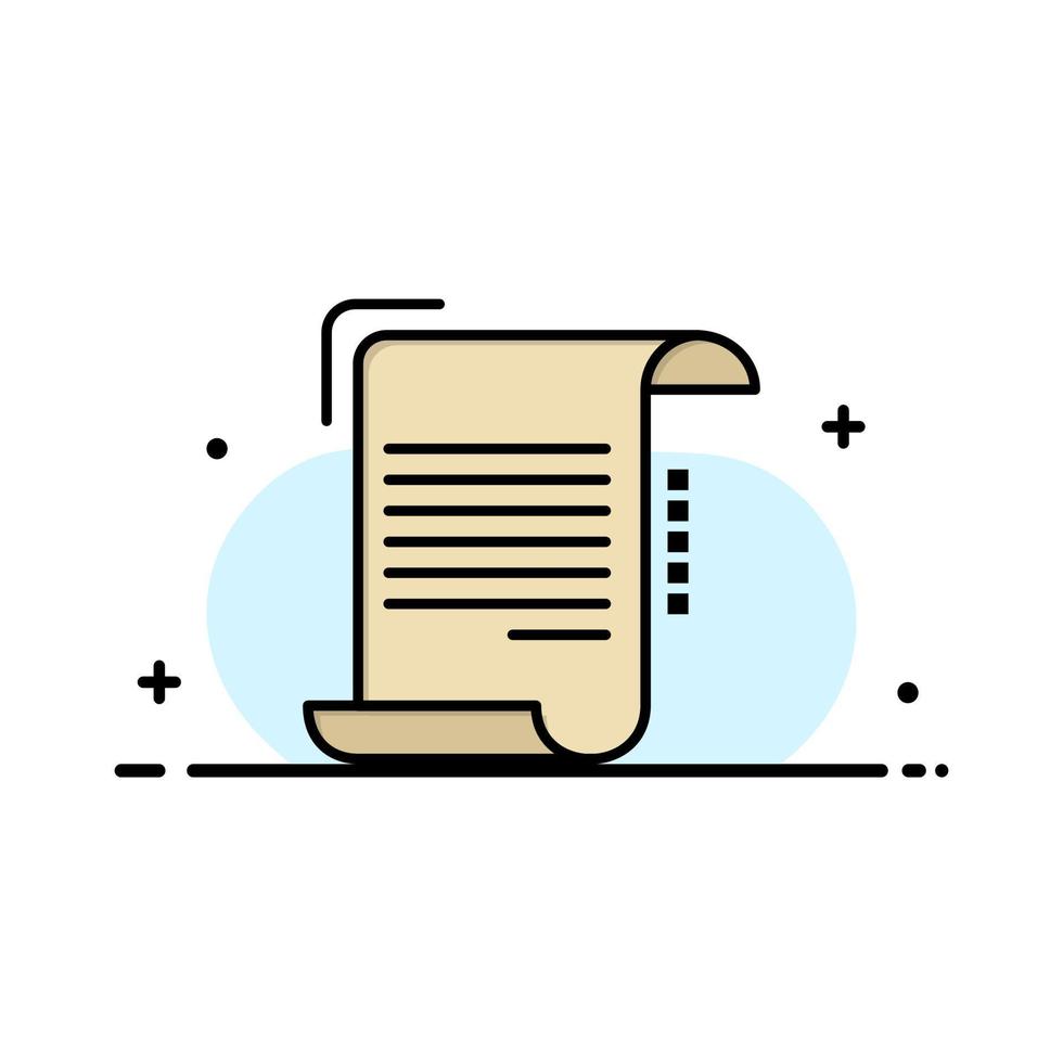 Document Report Note Paper Guidelines Business Logo Template Flat Color vector