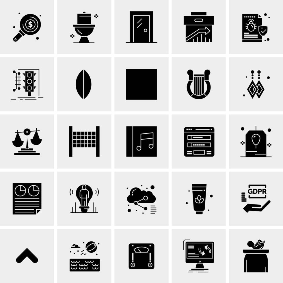 25 iconos de negocios universales vector ilustración de icono creativo para usar en proyectos relacionados con la web y dispositivos móviles