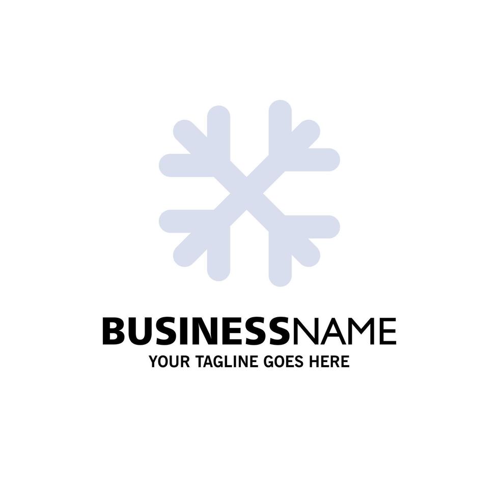 Snow Snow Flakes Winter Canada Business Logo Template Flat Color vector