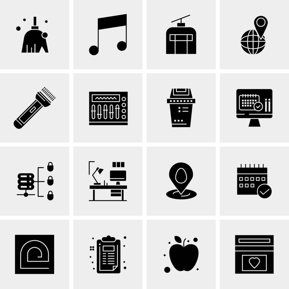 16 Universal Business Icons Vector Creative Icon Illustration to use in web and Mobile Related project