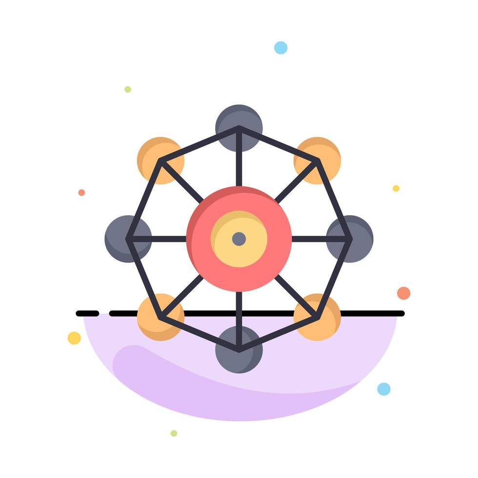 Learning Machine Machine Learning Science Abstract Flat Color Icon Template vector