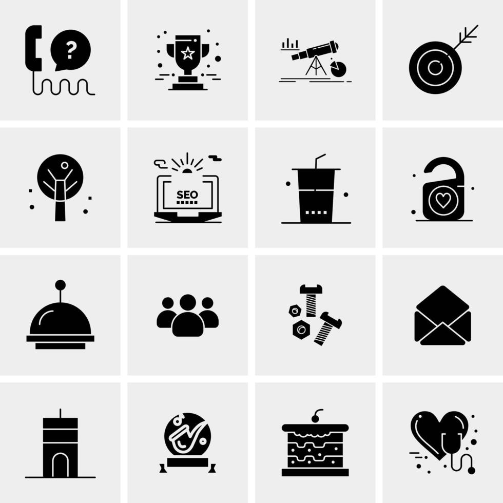 16 Universal Business Icons Vector Creative Icon Illustration to use in web and Mobile Related project