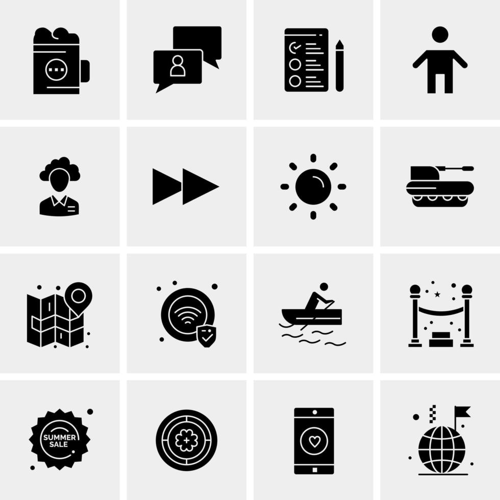 16 Universal Business Icons Vector Creative Icon Illustration to use in web and Mobile Related project