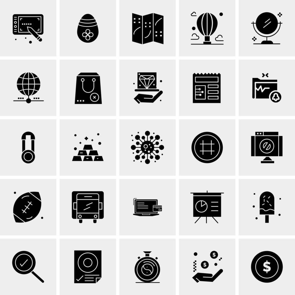 25 iconos de negocios universales vector ilustración de icono creativo para usar en proyectos relacionados con la web y dispositivos móviles