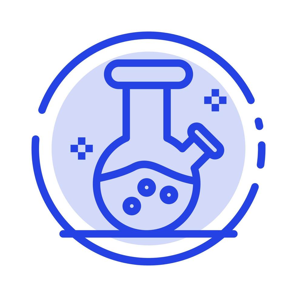 Demo flask Lab Potion Blue Dotted Line Line Icon vector